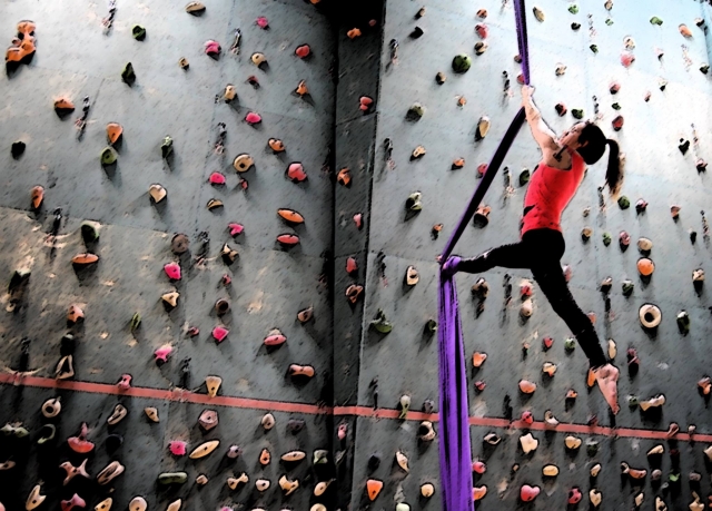 Experta en el rocodromo